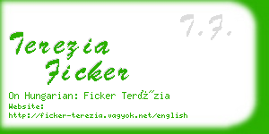 terezia ficker business card